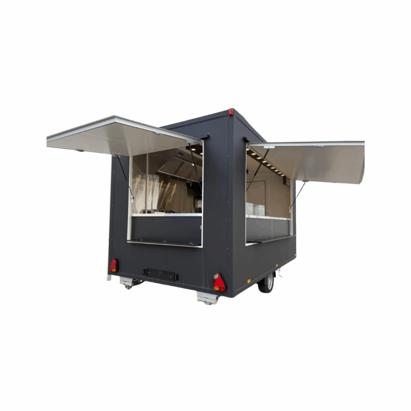 Imbisswagen mit Wok-Gasherd